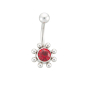 Preview: bauchnabelpiercing aus edelstehl mit kleinen kugeln strass siam Preview: bauchnabelpiercing aus edelstehl mit kleinen kugeln strass siam