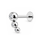 Preview: labret mit drei strass