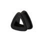 Preview: flesh tunnel aus silikon in triangle form schwarz Preview: flesh tunnel aus silikon in triangle form schwarz