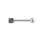 Preview: piercing barbell mit einem würfel Preview: piercing barbell mit einem würfel