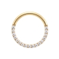 Preview: clicker piercing edelstahl goldfarbig anodisiert mit strass Preview: clicker piercing edelstahl goldfarbig anodisiert mit strass