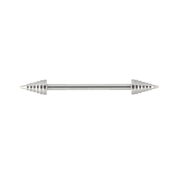 barbell piercing mit spitzen kreisel