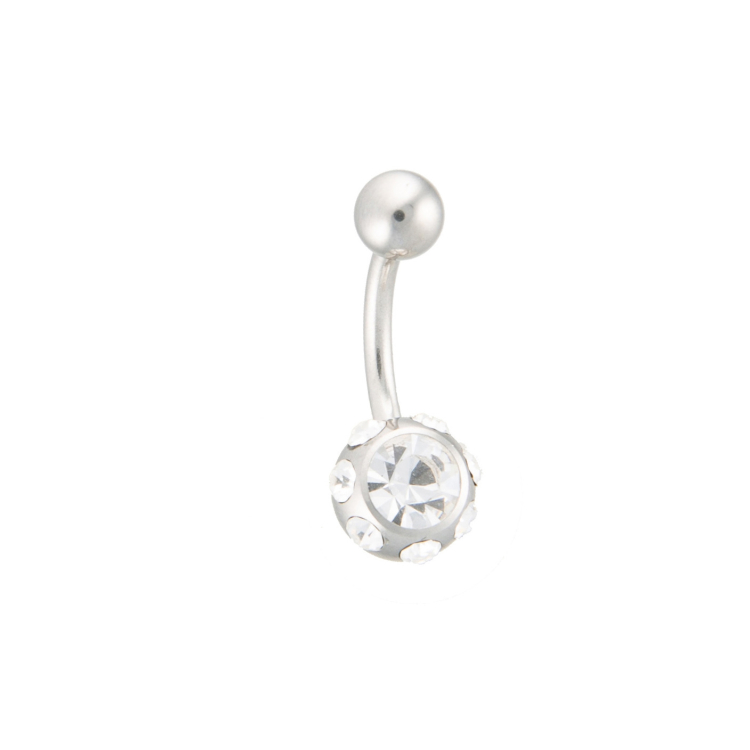 bauchnabelpiercing mit acht strass crystal