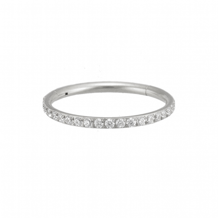 cklicker piercing mit strass vorne