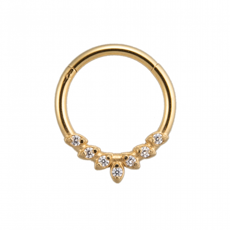 clicker piercing edelstahl goldfarbig