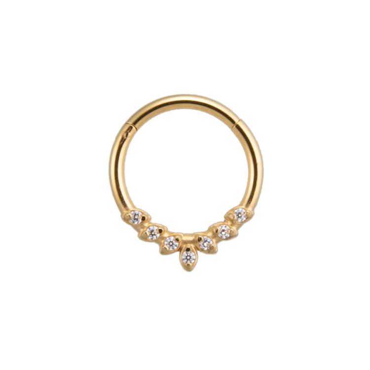 clicker piercing edelstahl goldfarbig