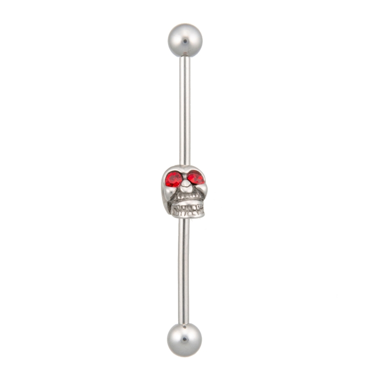 industrial barbell totenkopf rote augen