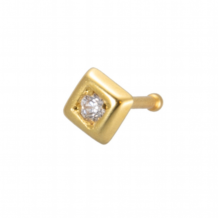 nasenpiercing mit viereck und strass