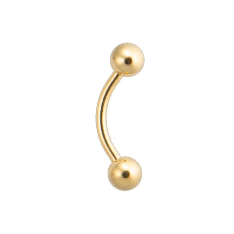 piercing bananabell in goldfarbig