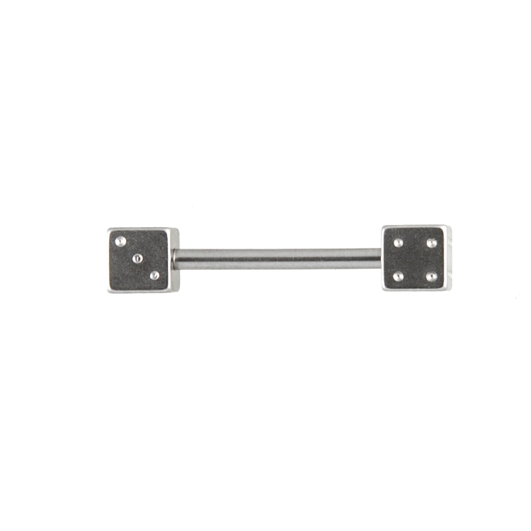 piercing barbell mit würfel