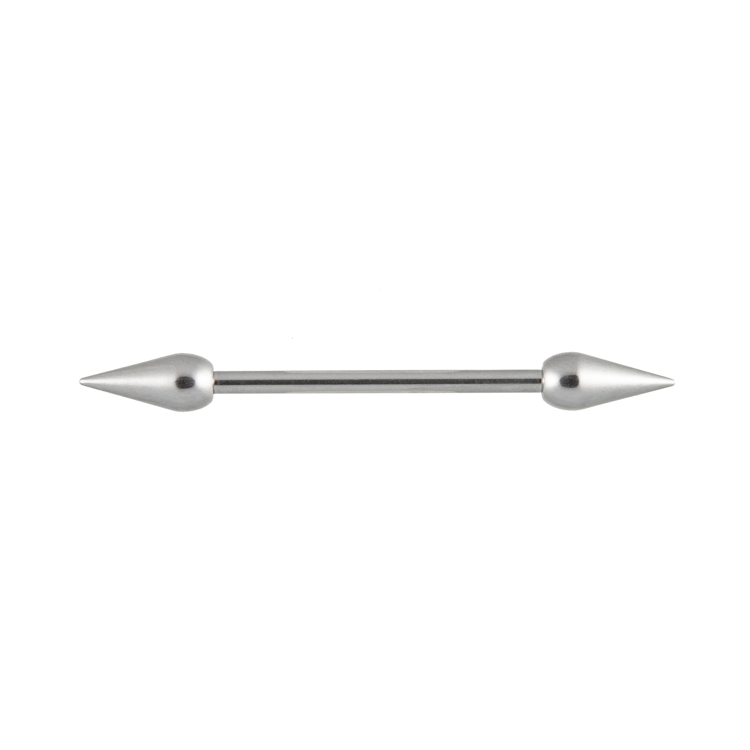 piercing barbell mit spitze kegel rund