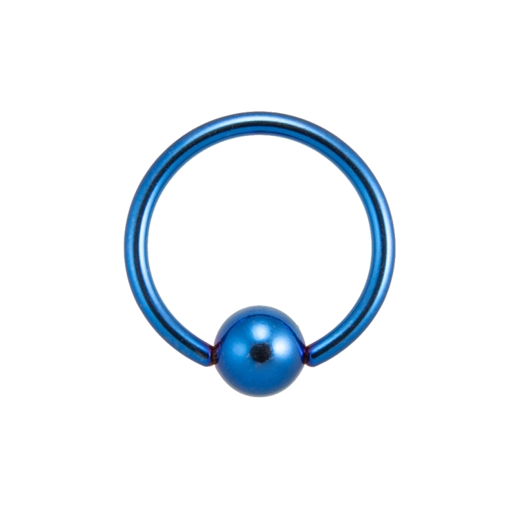 klemmkugelring piercingring blau