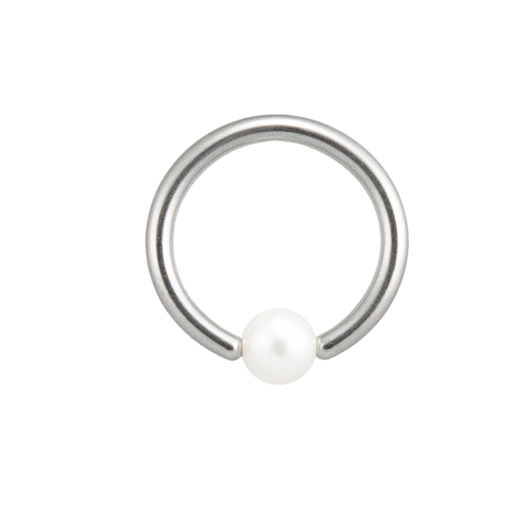 klemmkugelring mit süsswasserperle