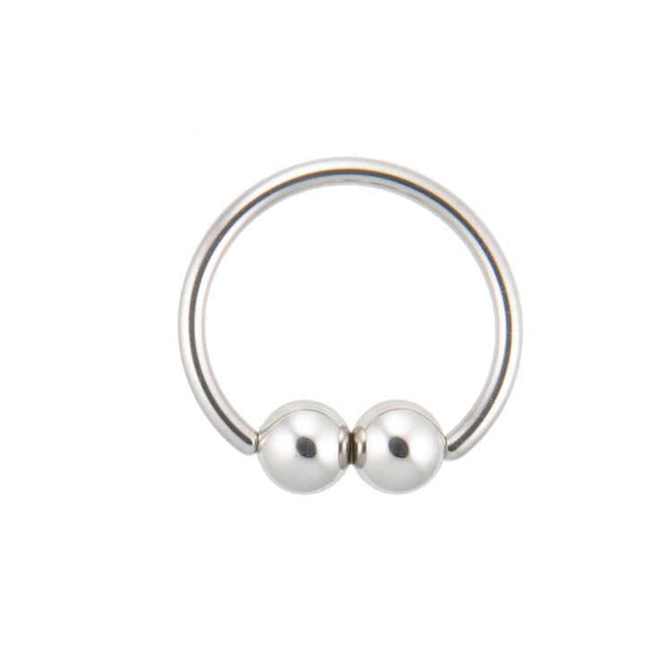 piercingring mit doppelkugelverschluss
