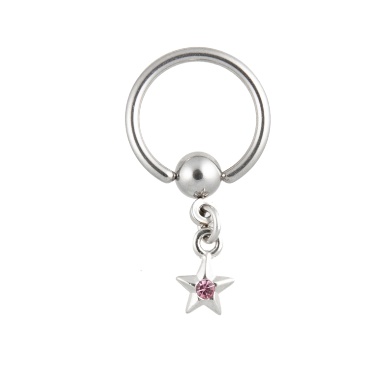 piercing ring mit stern