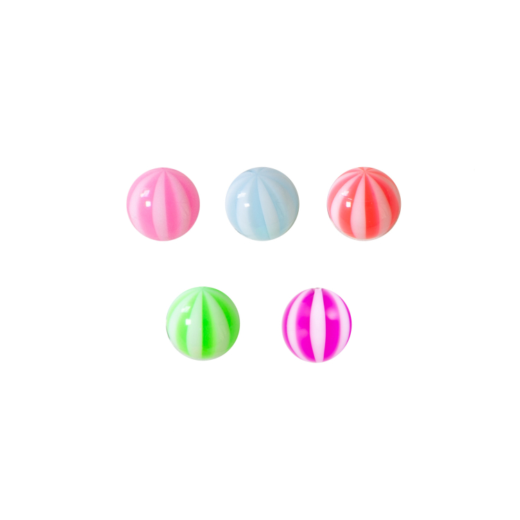piercing schraubkugel aus kunststoff im beachball design