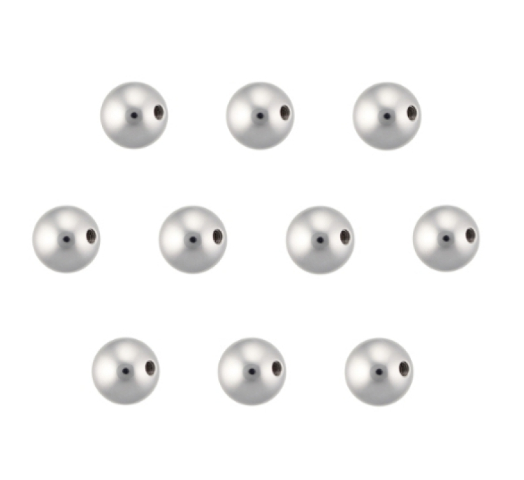 piercing schraubkugeln im 10er pack edelstahl