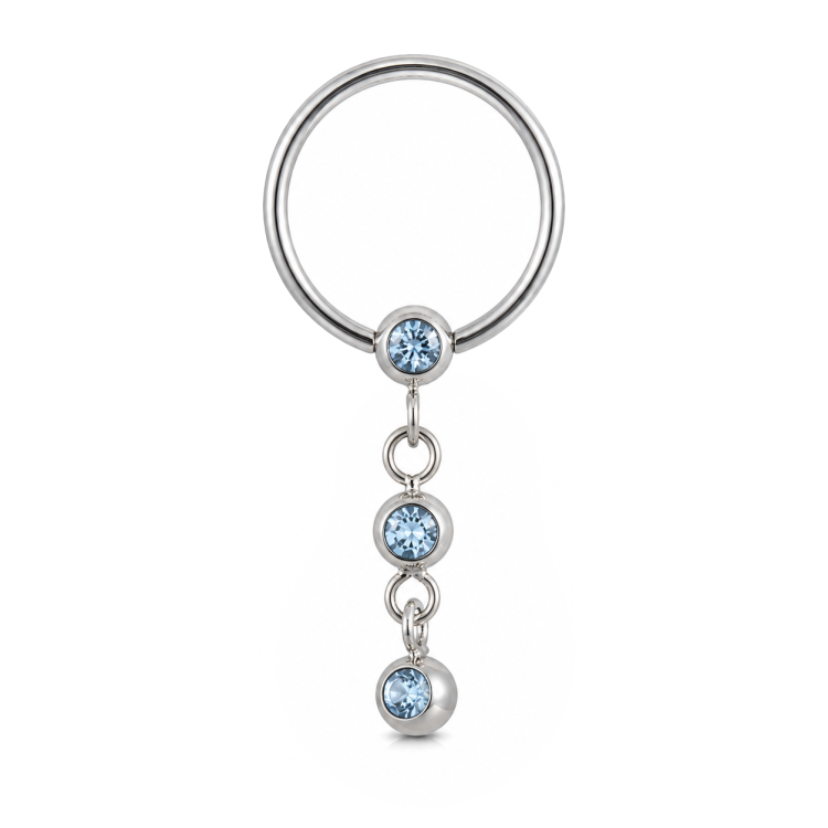 piercingring mit strass
