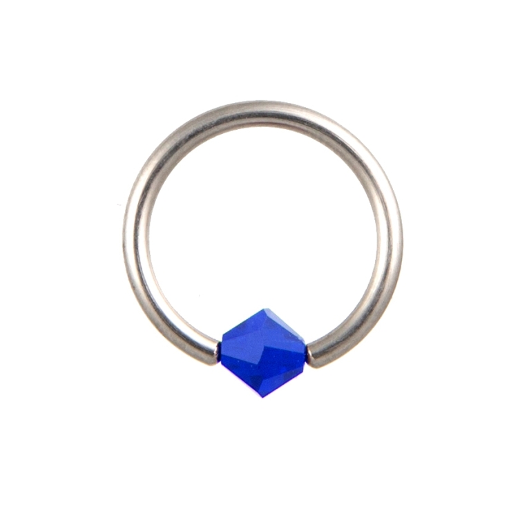 piercingring mit glasverschluss