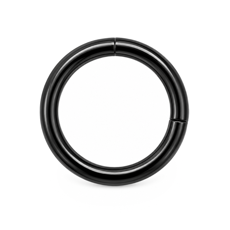 segmentring piercing schwarz