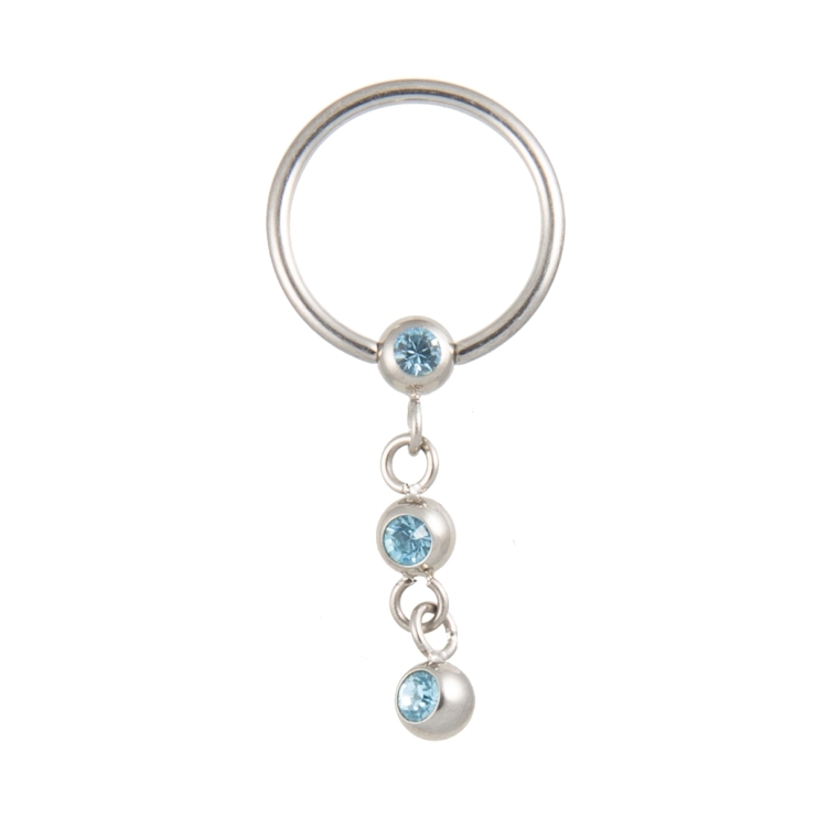 piercingring mit strass