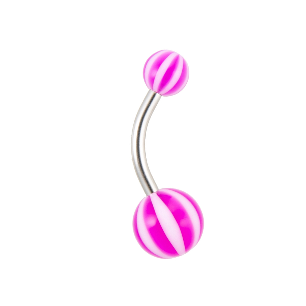 bananabell piercing mit zwei acrylkugeln bananabell piercing mit zwei acrylkugeln