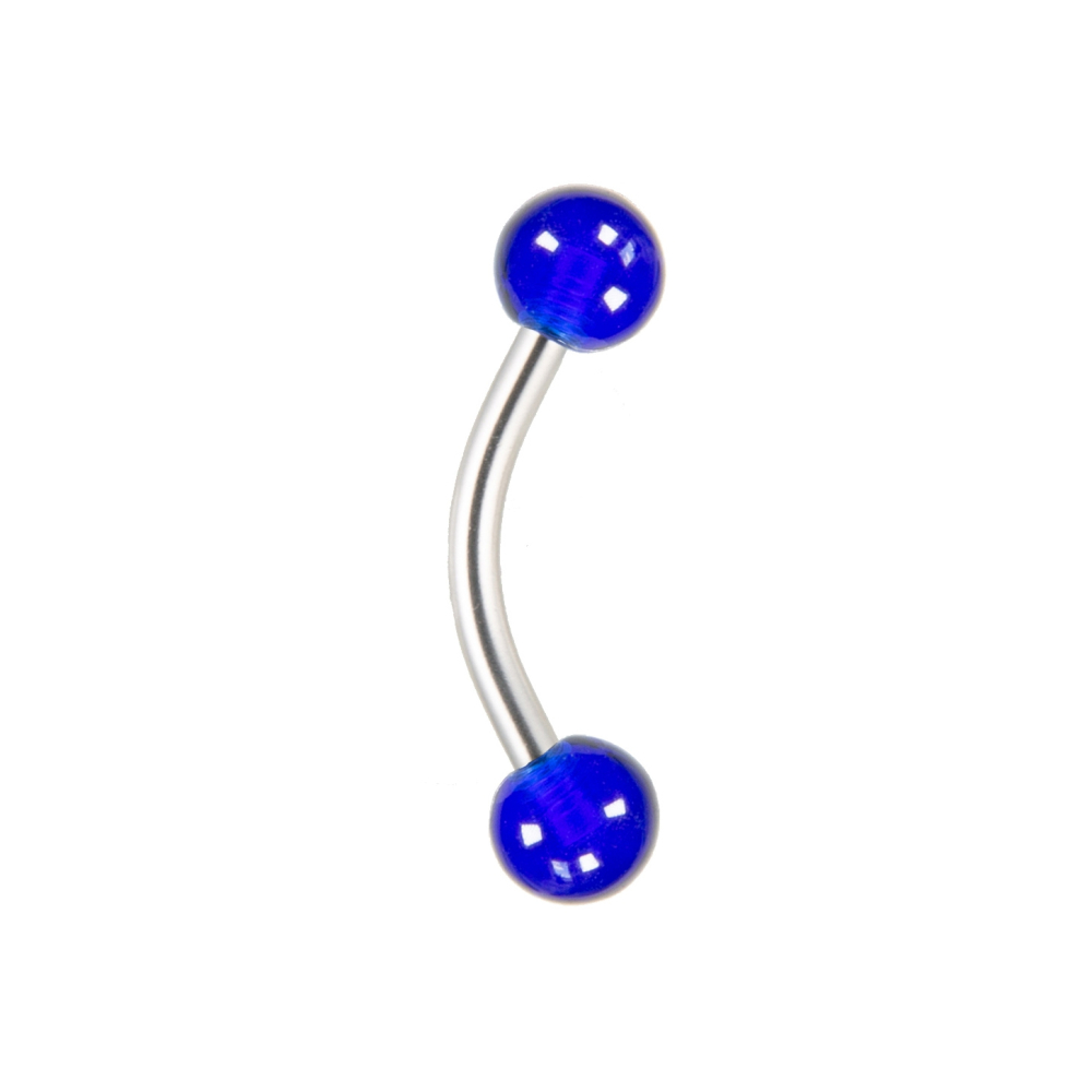 piercing bananabell mit kuststoffkugeln piercing bananabell mit kuststoffkugeln