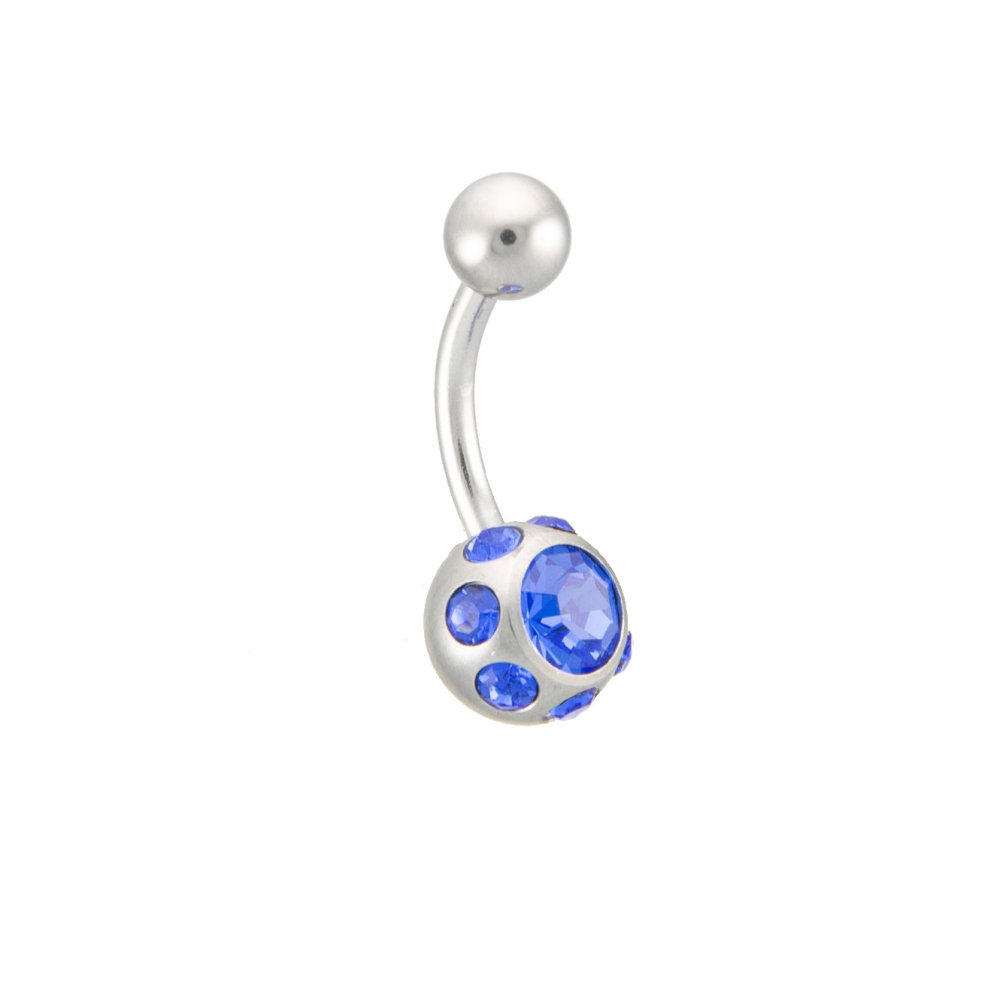 bauchnabelpiercing mit acht strass dunkelblau bauchnabelpiercing mit acht strass dunkelblau