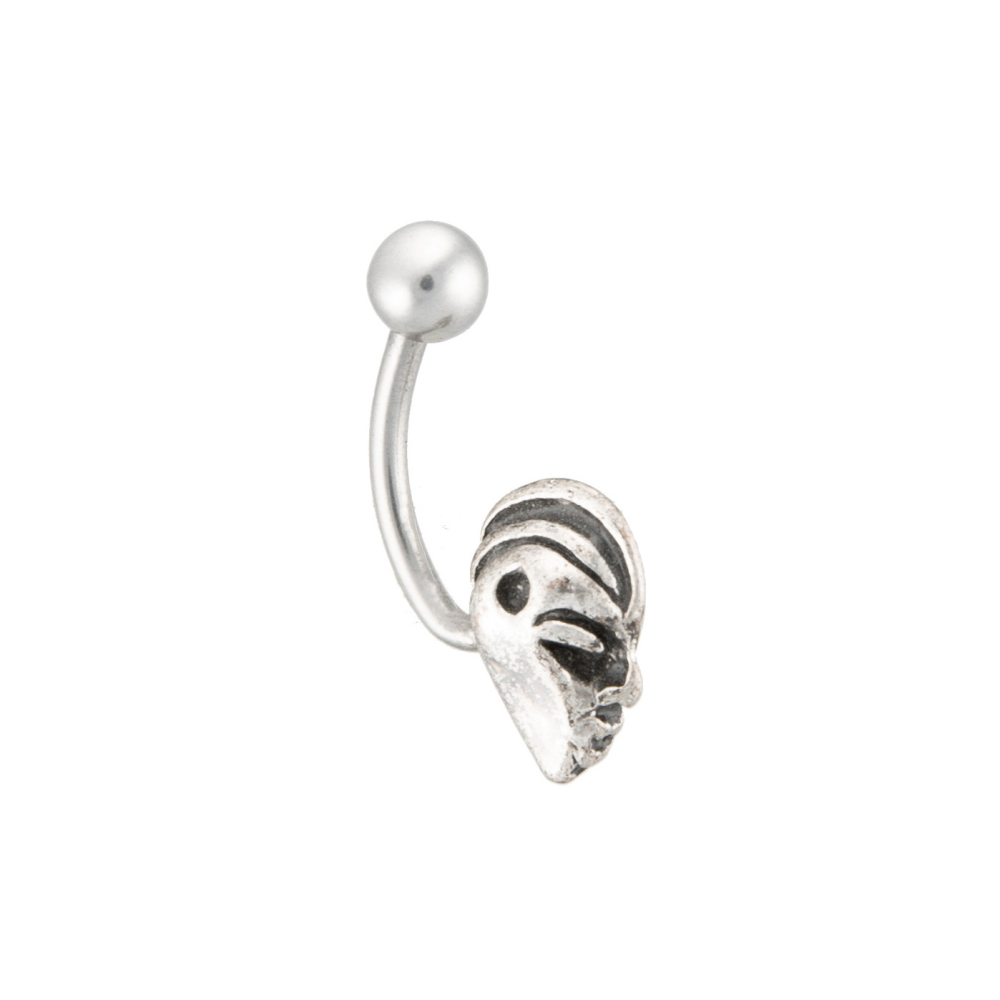 bauchnabelpiercing mit alienkopf motiv bauchnabelpiercing mit alienkopf motiv