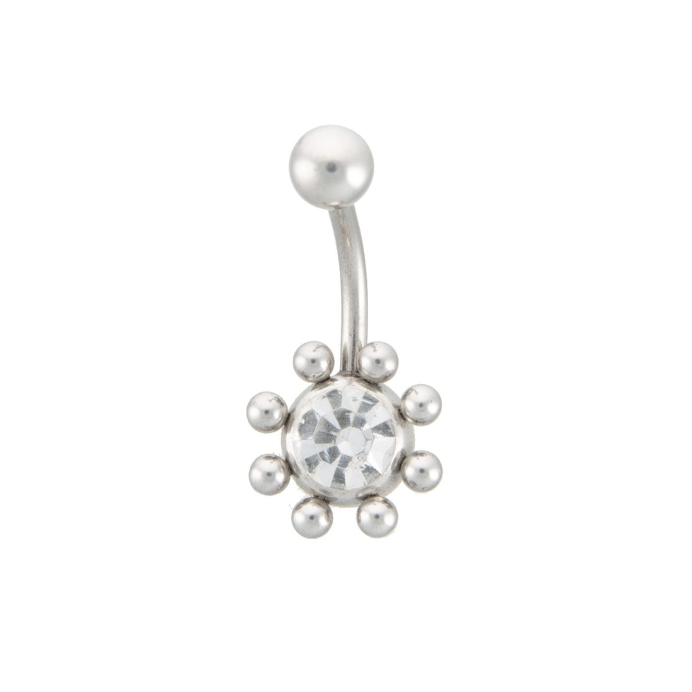 bauchnabelpiercing aus edelstehl mit kleinen kugeln strass crystal bauchnabelpiercing aus edelstehl mit kleinen kugeln strass crystal