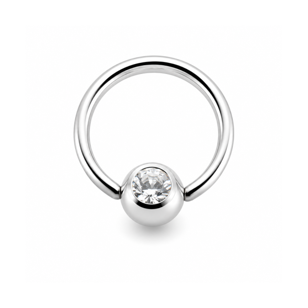 bcr klemmkugelring aus titan mit strass