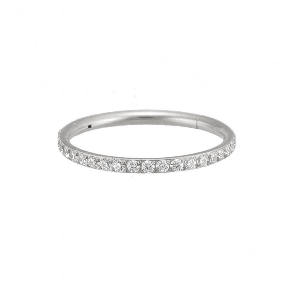 cklicker piercing mit strass vorne