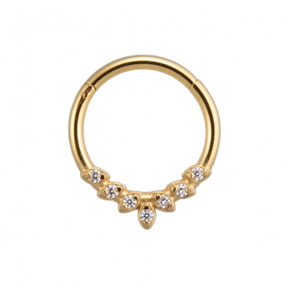 clicker piercing edelstahl goldfarbig