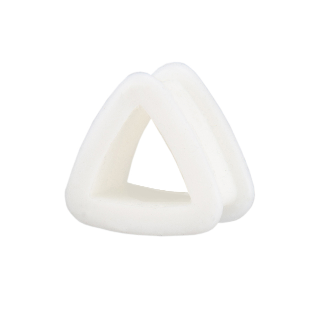 flesh tunnel aus silikon in triangle form weiss flesh tunnel aus silikon in triangle form weiss