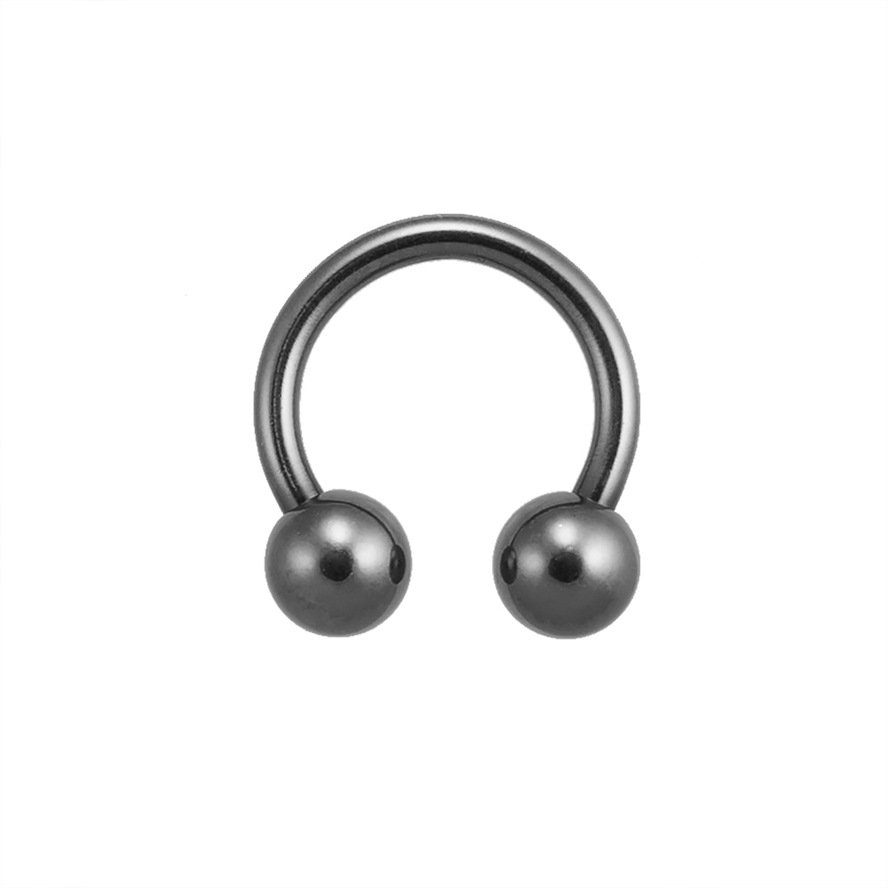 piercing hufeisenring edelstahl schwarz