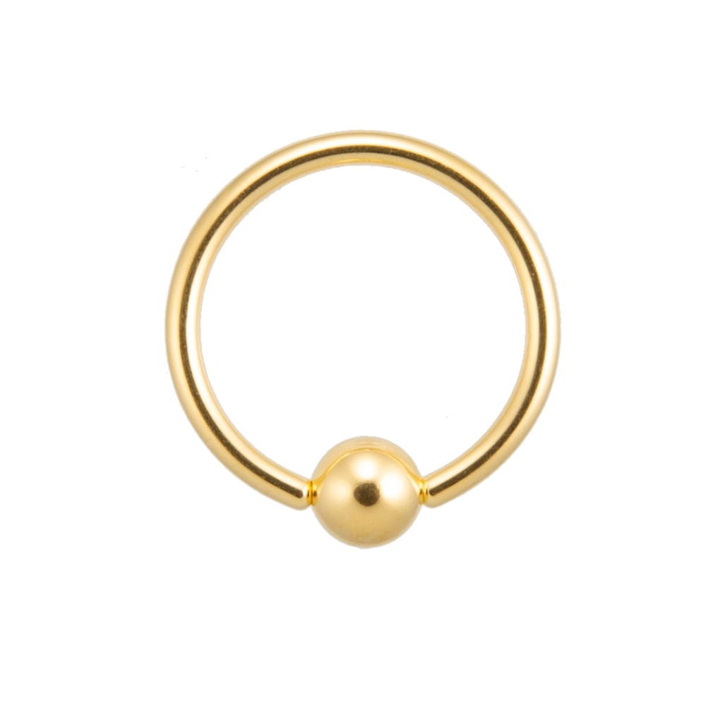klemmkugelring edelstahl goldfarbig