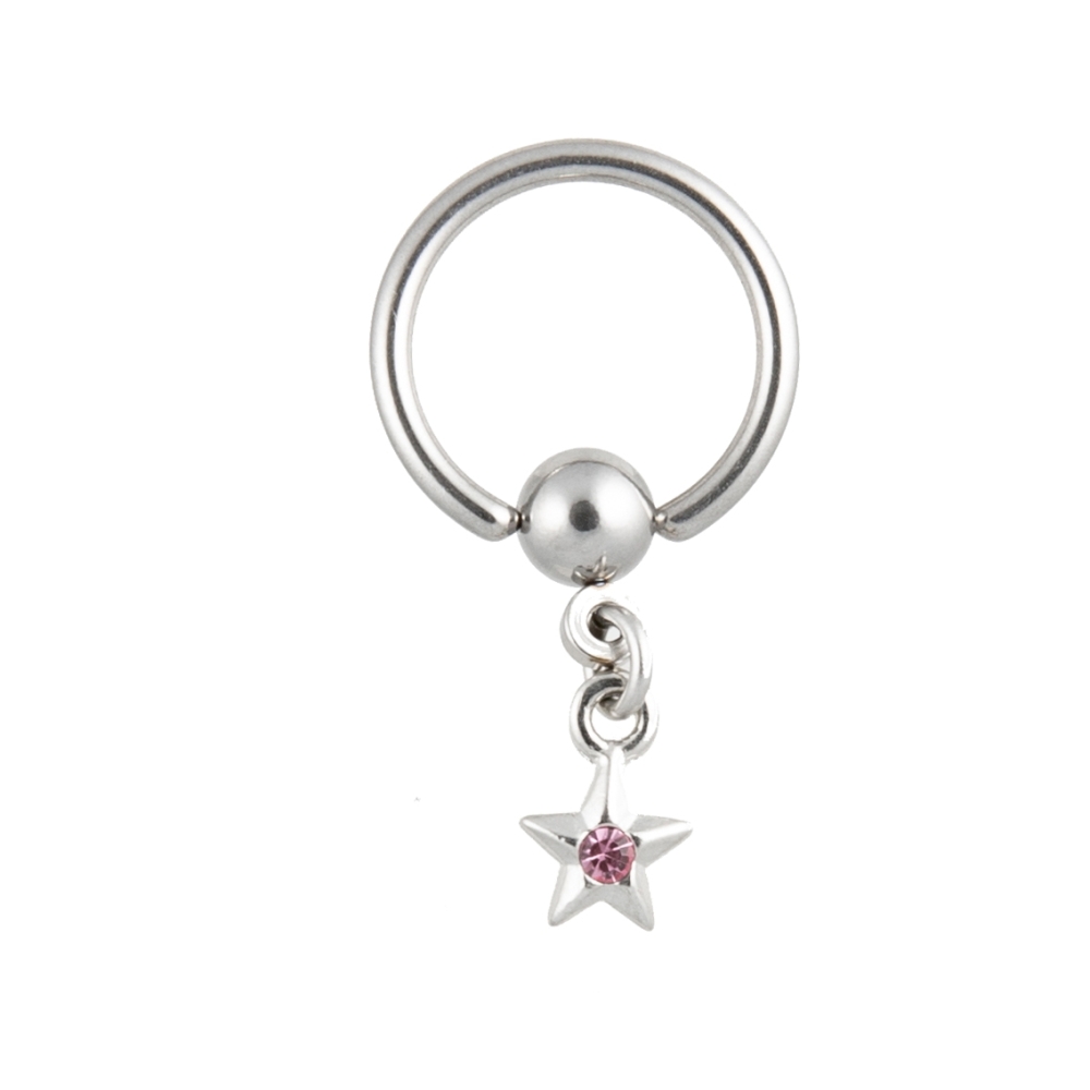piercing ring mit stern