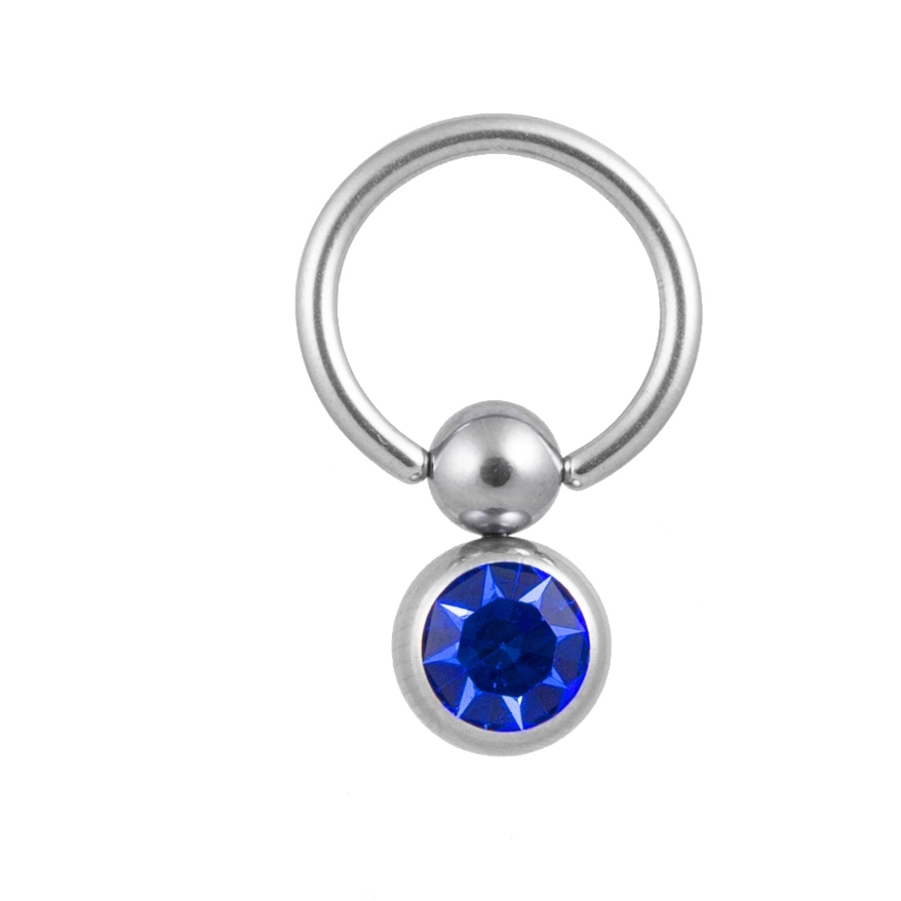 piercing ring strass doppelkugel