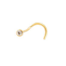 nasenstecker edelstahl goldfarbig mit strass