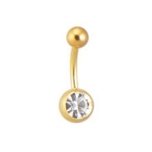 bananabell bauchnabelpiercing goldfarbig