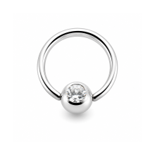 piercing klemmkugelring mit strasskugel