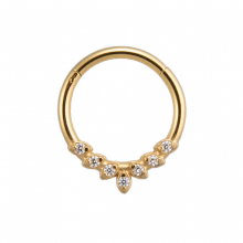 clicker piercing edelstahl goldfarbig