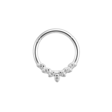 clicker piercing edelstahl mit strasssteinen