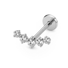 titan labret mit 5 strass