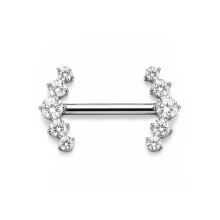 titan brustpiercing mit crystal