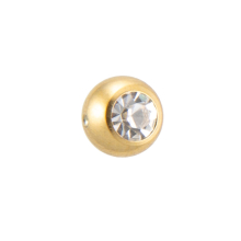 klemmkugel für piercing goldfarbig mit strass