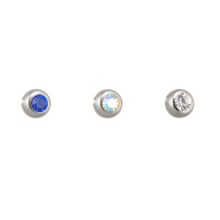 piercing klemmkugel titan mit strass